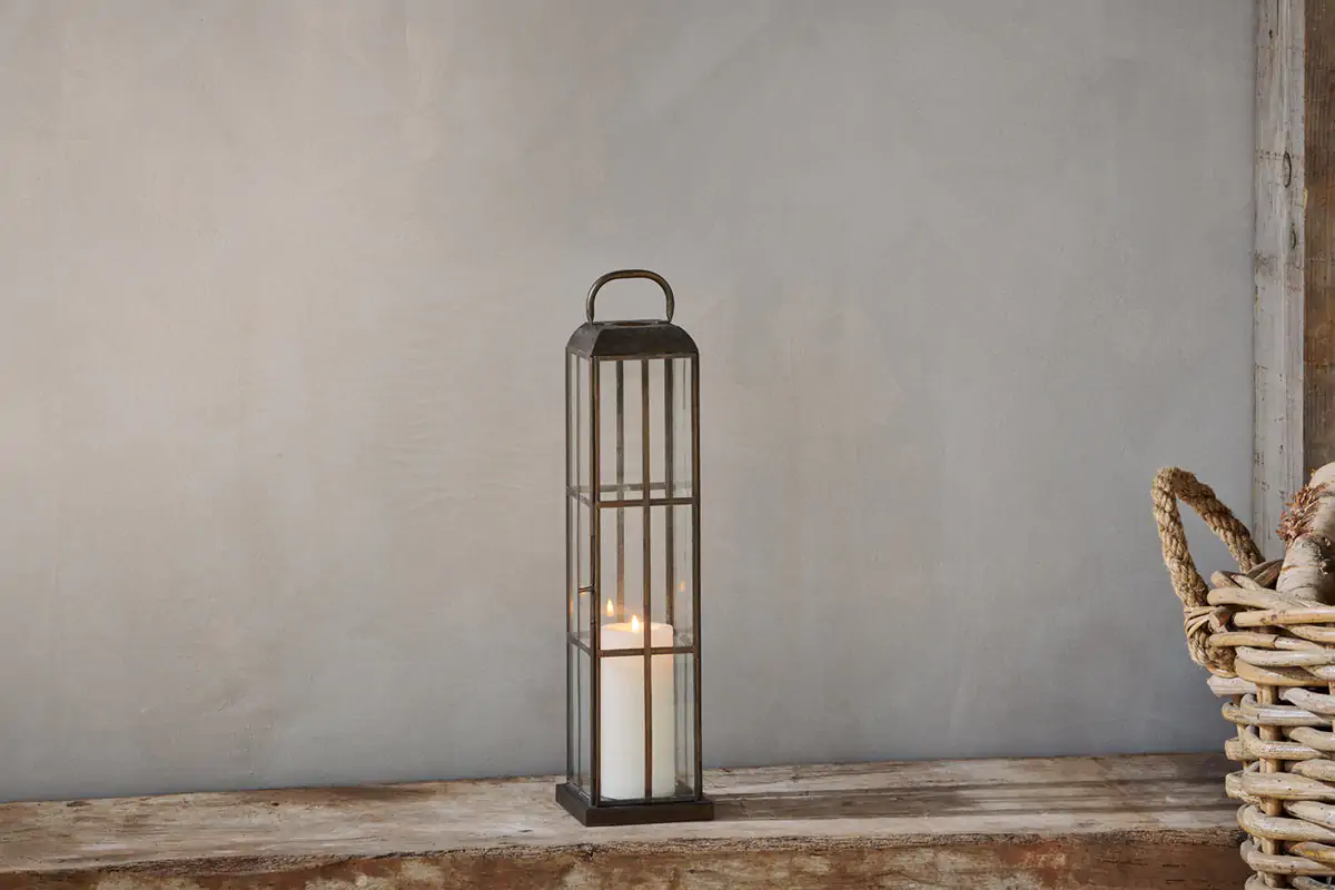 Nkuku - Vemula Lantern - Antique Brass - Small