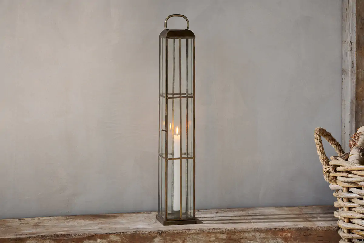Nkuku - Vemula Lantern - Antique Brass - Large