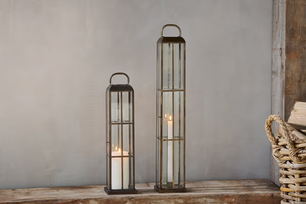 Nkuku - Vemula Lantern - Antique Brass - Small