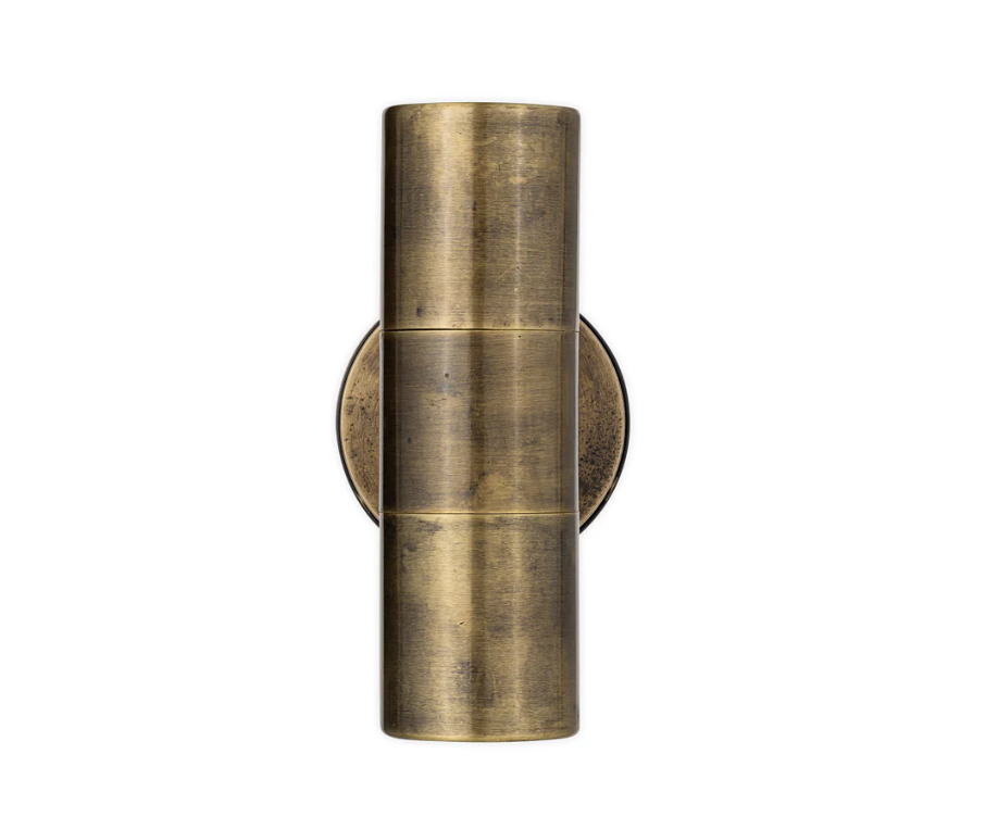 Nkuku Vitla Outdoor Wall Lamp - Antique Brass