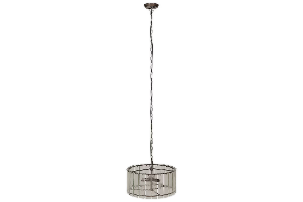 Nkuku - Nauka Statement Pendant Light - Aged Bronze & Clear