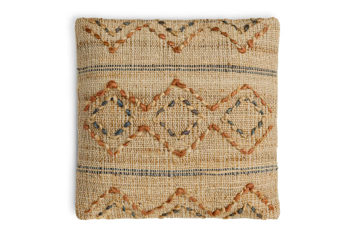 Nkuku - Nila Esha Cushion Cover - Rust & Indigo - 60 x 40cm