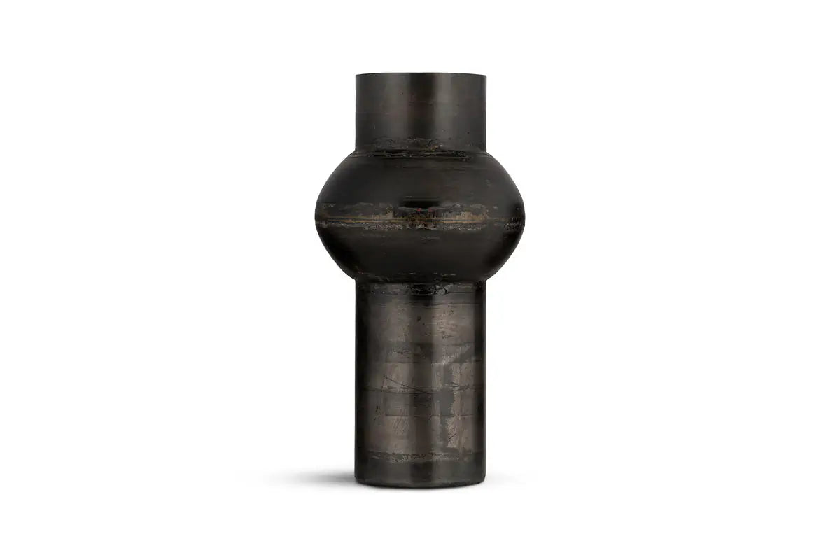 Nkuku - Endo Reclaimed Iron Vase - Aged Black - Small