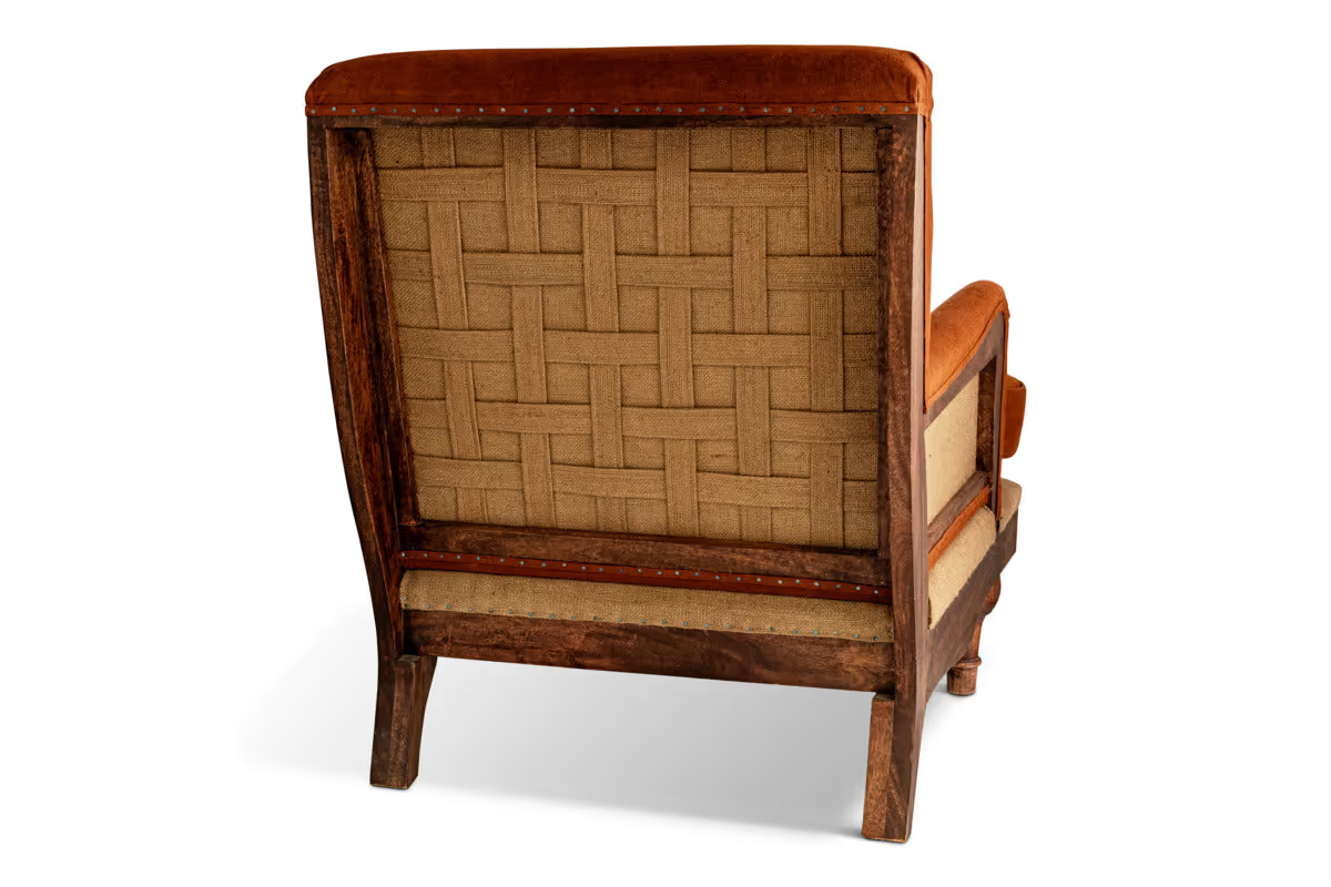 Nkuku - Abe Linen Deconstructed Armchair - Rust