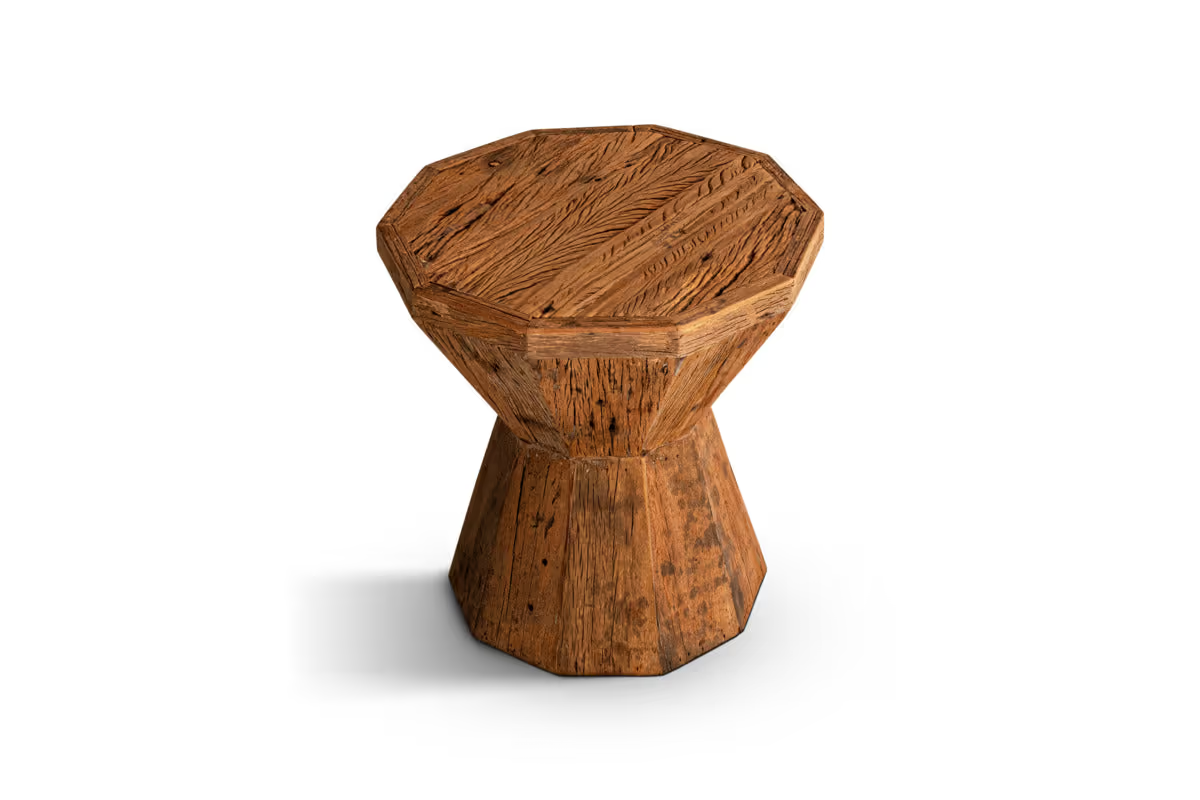 Nkuku - Juhi Reclaimed Wood Side Table - Natural
