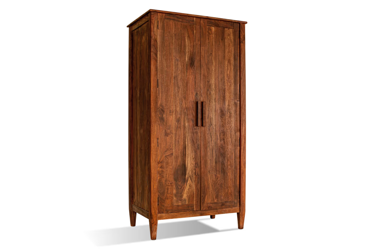 Nkuku - Anbu Acacia Wardrobe - Washed Walnut