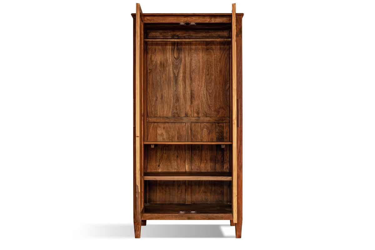 Nkuku - Anbu Acacia Wardrobe - Washed Walnut