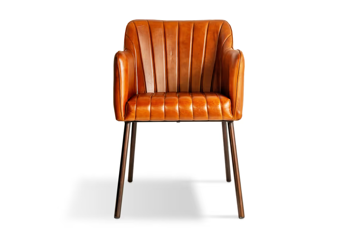 Nkuku - Lal Leather Armchair - Aged Tan