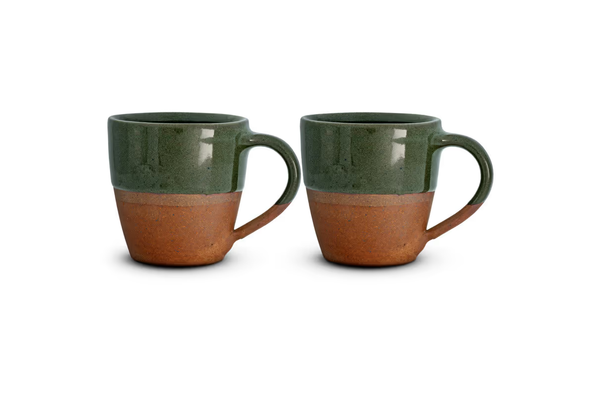 Nkuku - Mali Mug - Forest Green - Large (Set of 2)