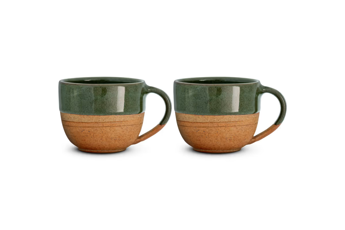 Nkuku - Mali Coffee Mug - Forest Green - Small (Set of 2)