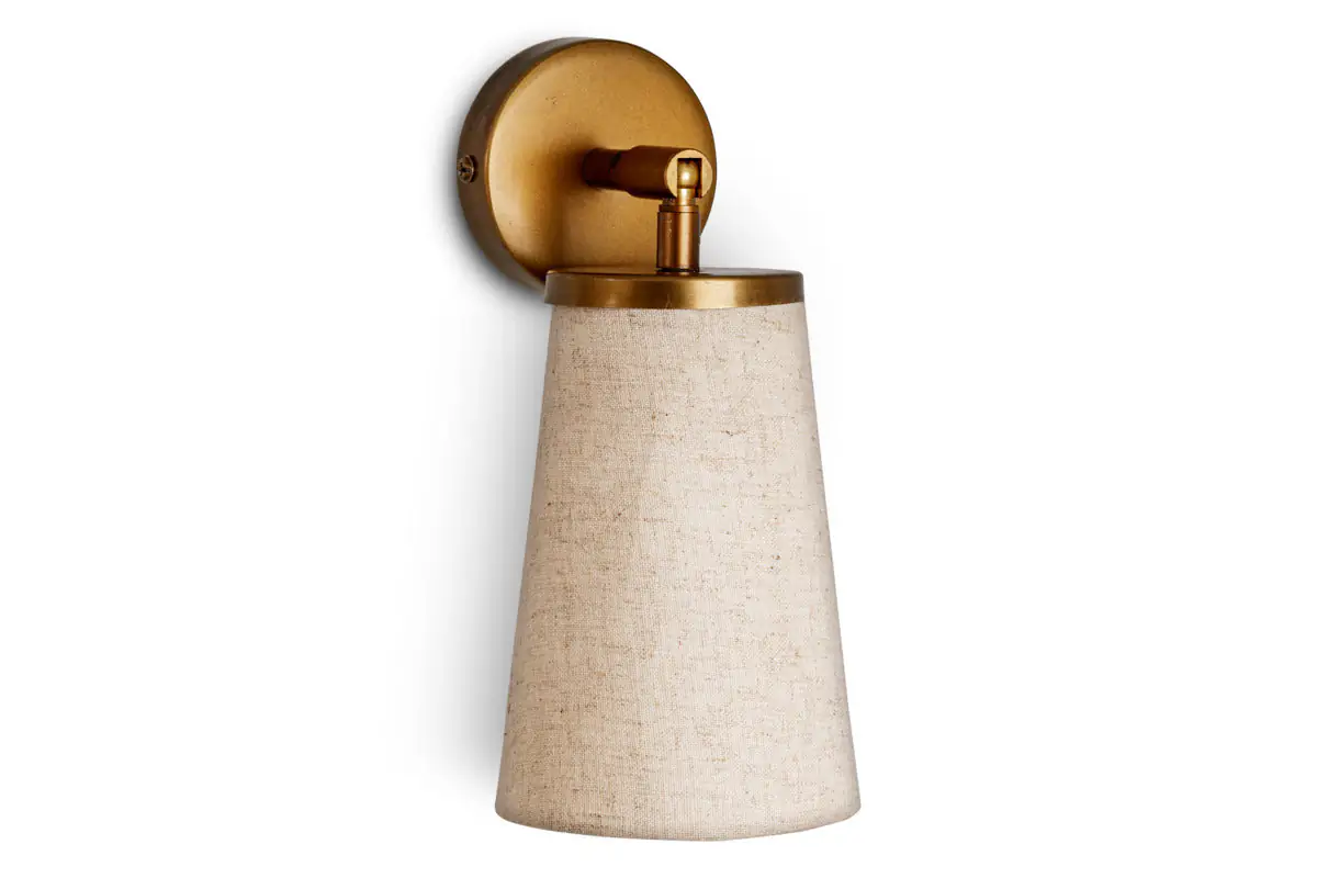 Nkuku - Ame Linen Wall Spot Light - Off White