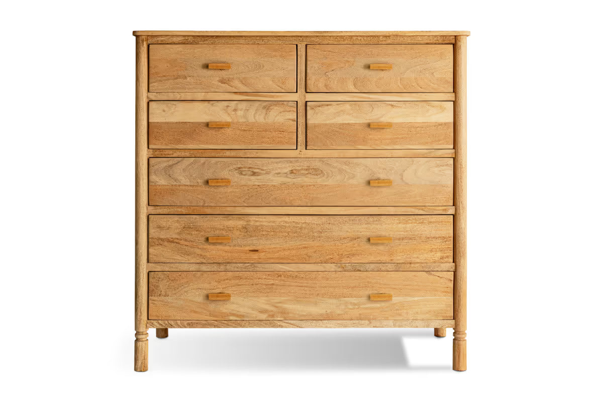 Nkuku - Sri Mango Wood Chest of Drawers - Natural