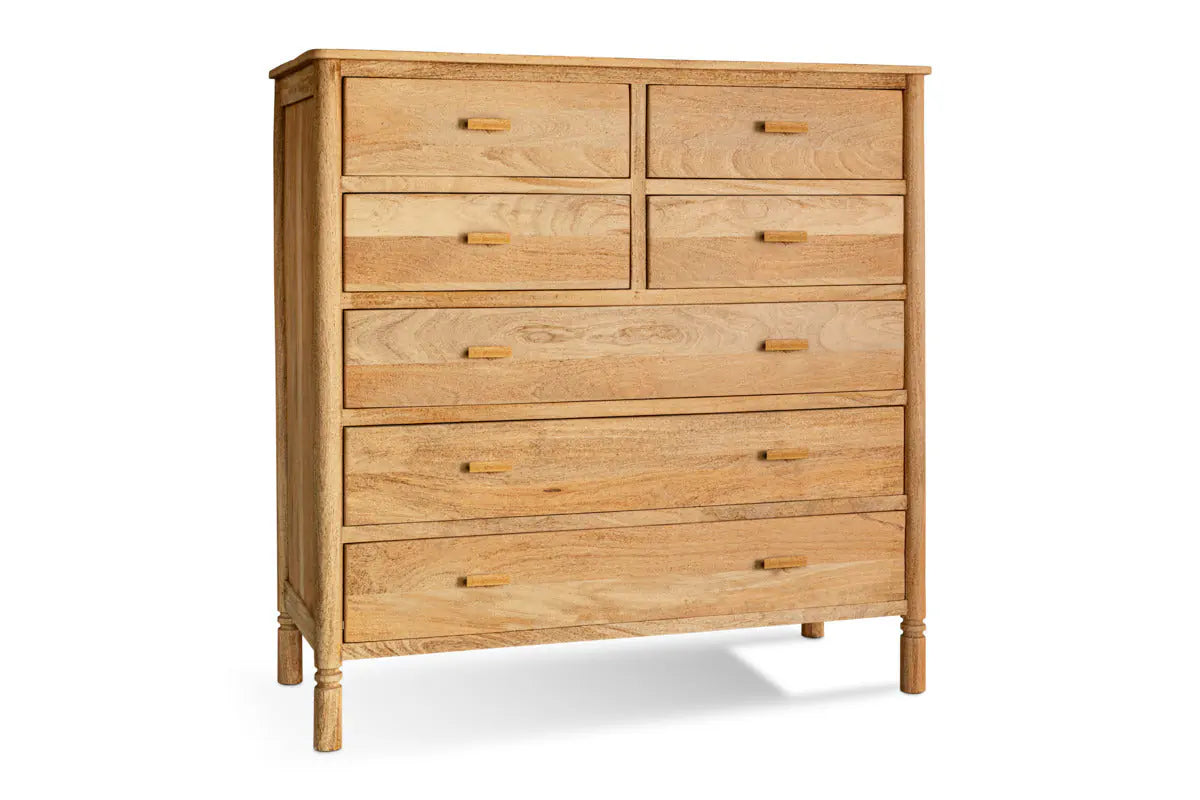 Nkuku - Sri Mango Wood Chest of Drawers - Natural