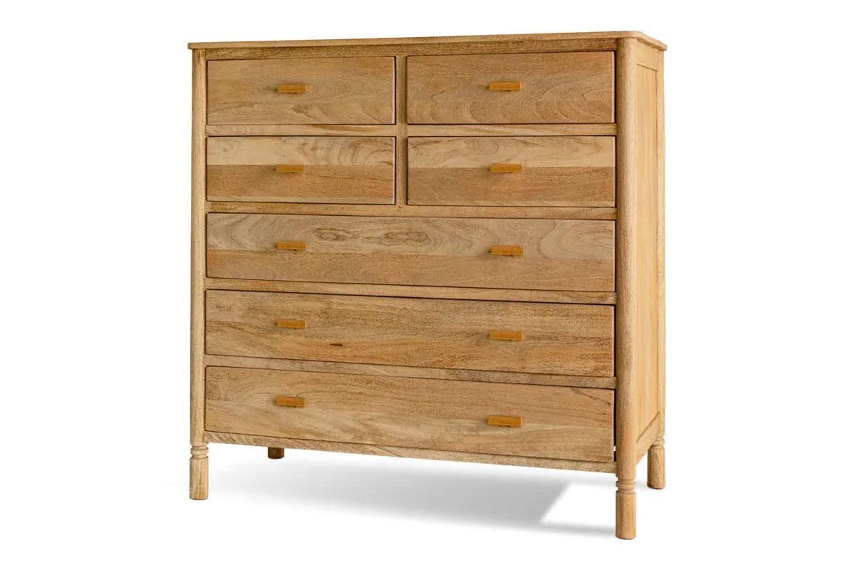 Nkuku - Sri Mango Wood Chest of Drawers - Natural