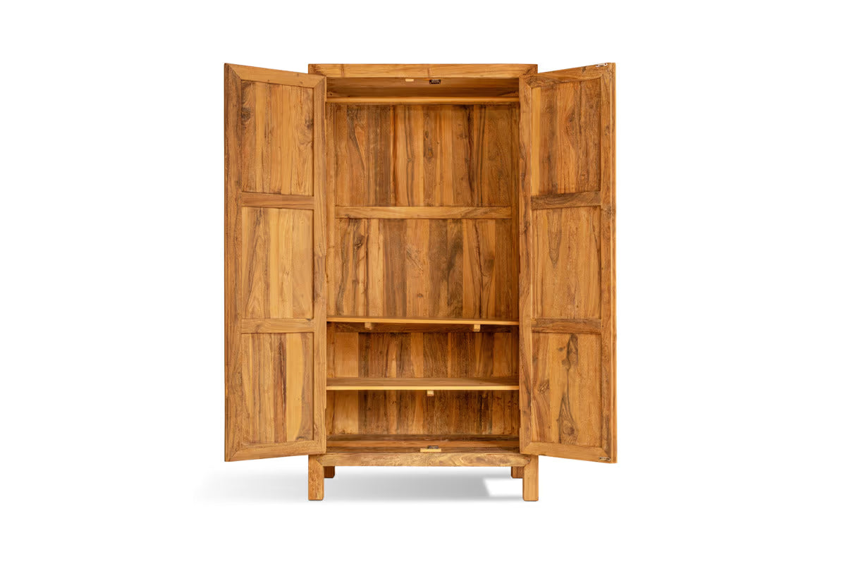 Nkuku - Iya Reclaimed Wood Wardrobe - Natural