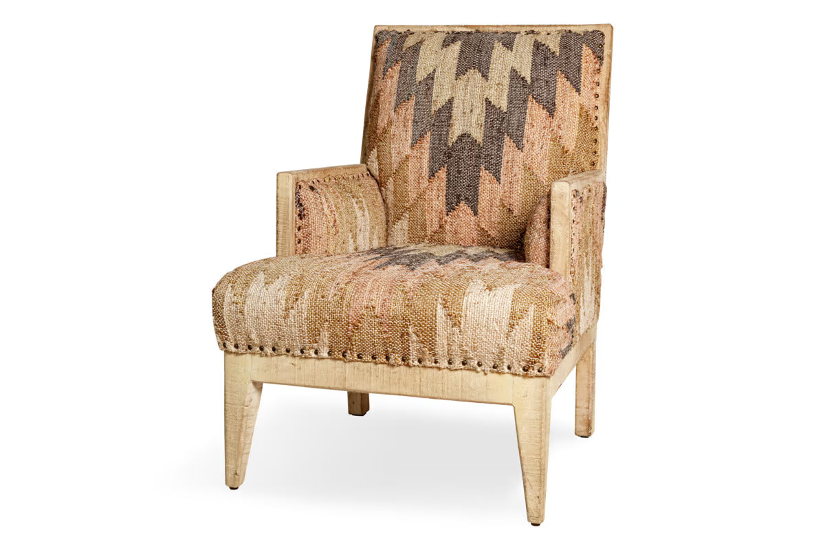 Nkuku - Chhavi Kilim Upholstered Armchair - Multi