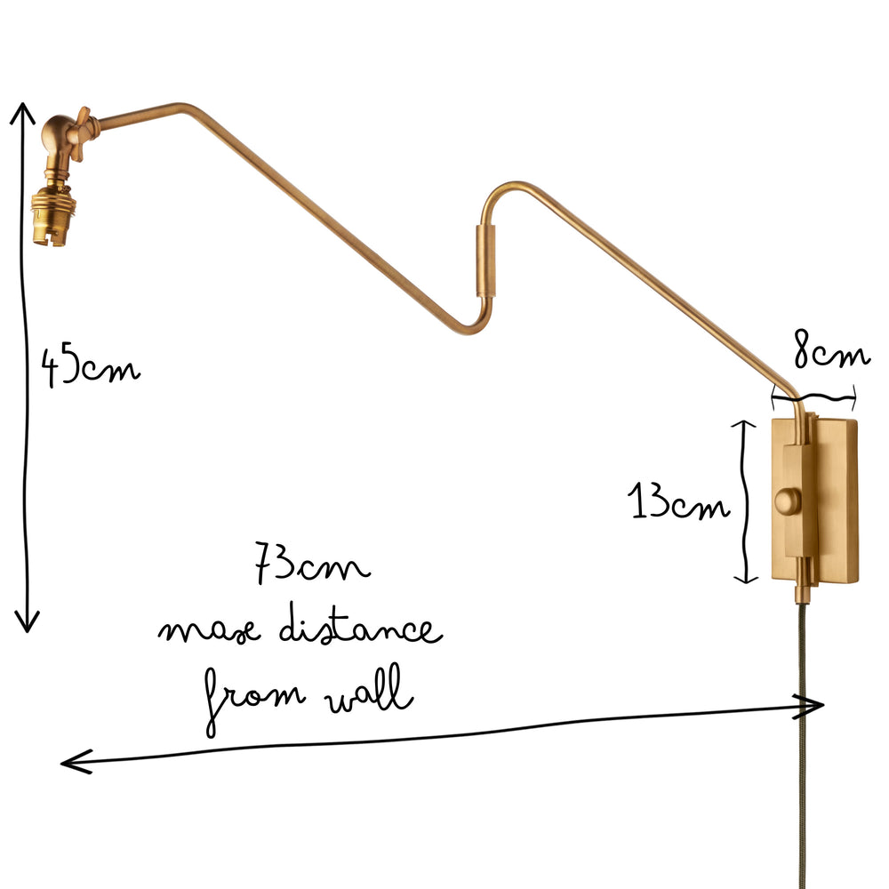 Pooky - Cooper Wall Fitting - Antique Brass