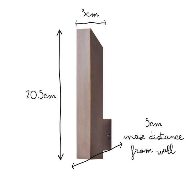 Pooky - Andor Ip54 Wall Uplighter - Bronze