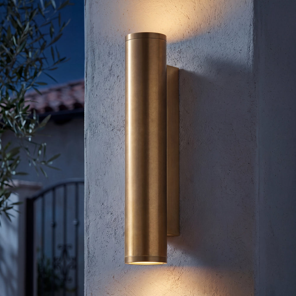 Pooky - Austell IP54 Wall Light - Aged Brass