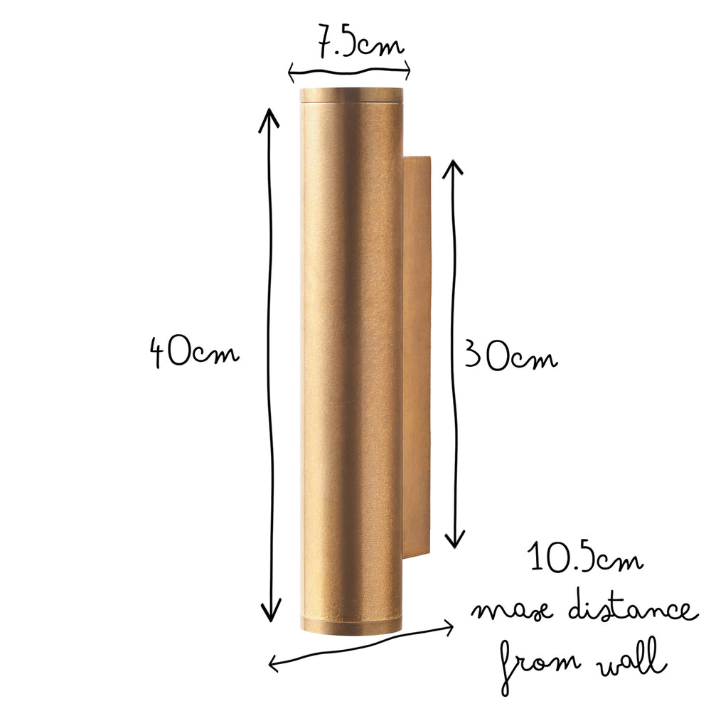 Pooky - Austell IP54 Wall Light - Aged Brass