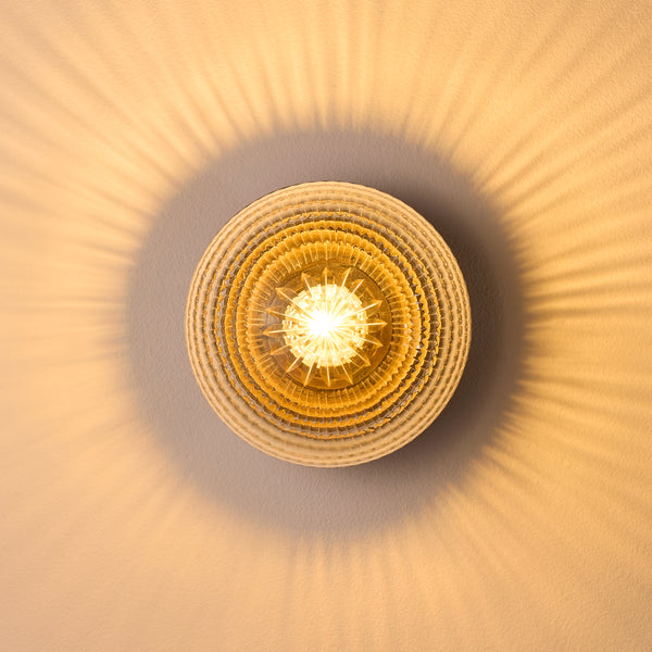 Pooky - Smaller Burgh Ip54 Wall Light - Glass And Brass