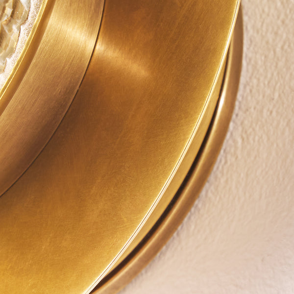Pooky - Larger Burgh Ip54 Wall Light - Glass And Brass