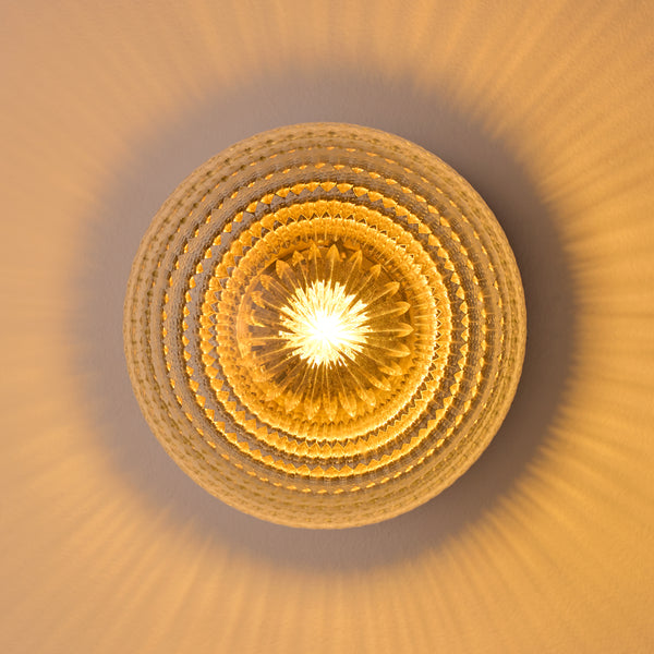Pooky - Larger Burgh Ip54 Wall Light - Glass And Brass