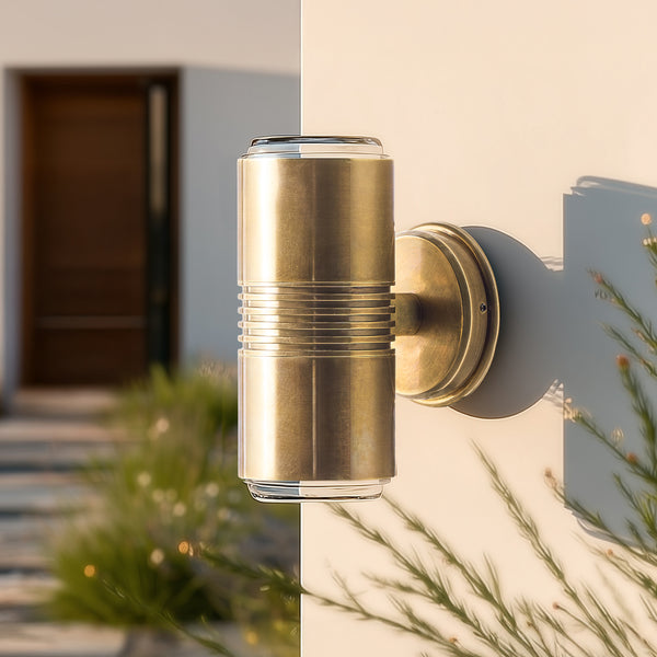 Pooky - Larger Blythe Ip54 Wall Light - Outdoor - Antique Brass