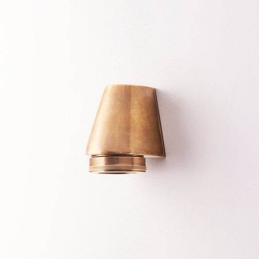 Pooky Bowditch IP54 Mast Wall Light in Aged Brass