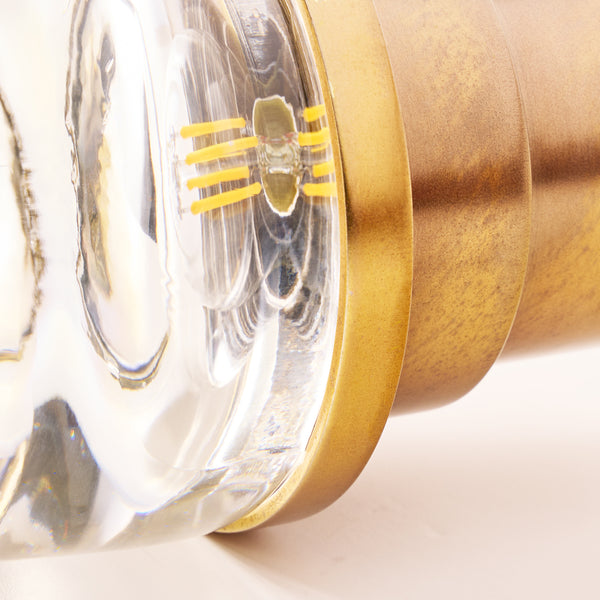 Pooky - Bremer Ip44 Bulkhead Wall Light - Antique Brass