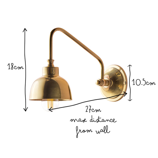 Pooky - Carmel Wall Light - Antiqued Brass Finish