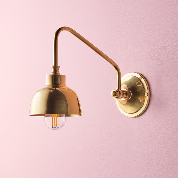 Pooky - Carmel Wall Light - Antiqued Brass Finish