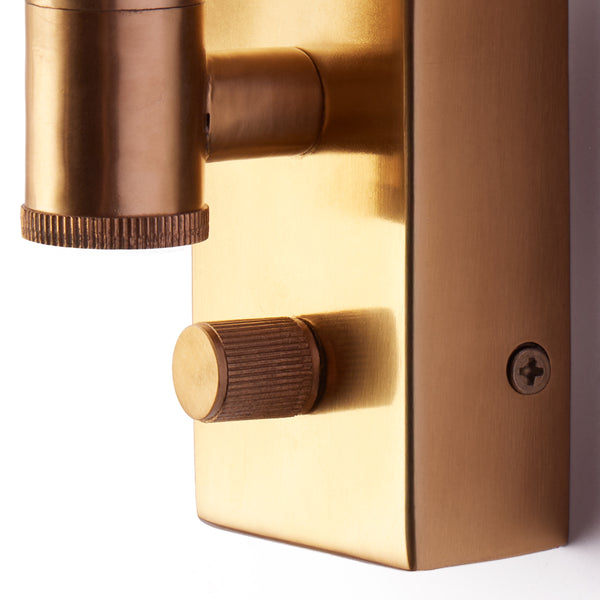 Pooky - Conrad Articulated Wall Light - Brass with Bronze Hood