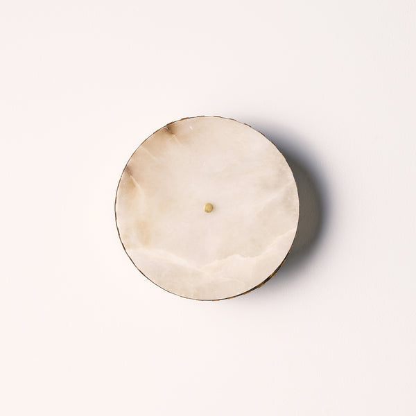 Pooky - Crenel Flush Ceiling Light - Alabaster and Brass
