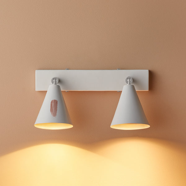 Pooky - Crick Double Wall Spotlight - Paintable Finish