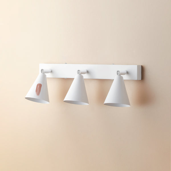 Pooky - Crick Triple Wall Spotlight - Paintable Finish