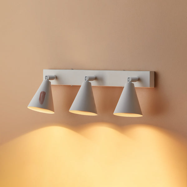 Pooky - Crick Triple Wall Spotlight - Paintable Finish