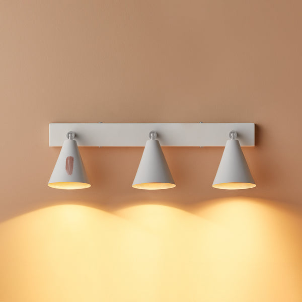 Pooky - Crick Triple Wall Spotlight - Paintable Finish