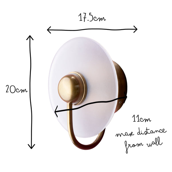 Pooky - Dulce Wall Light - Frosted Glass