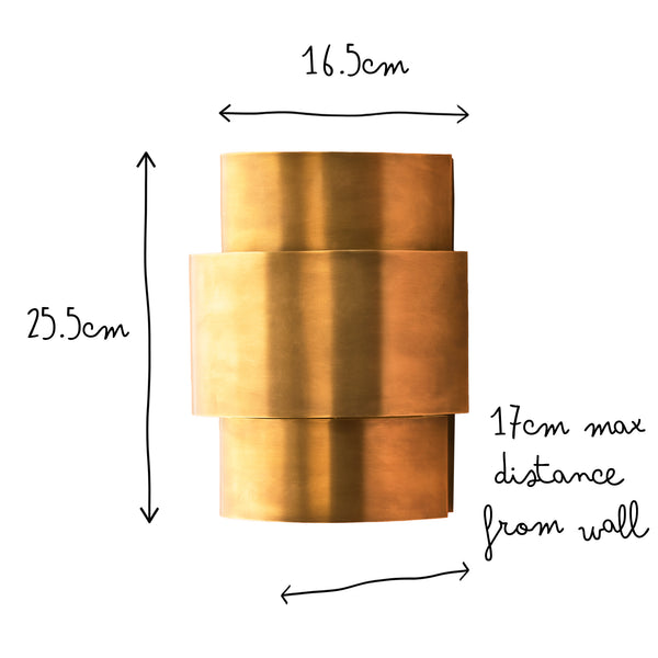 Pooky - Dorsey Wall Light - Antique Brass Finish