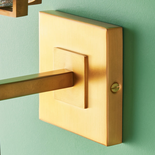 Pooky - Frank Wall Light - Brass And Glass