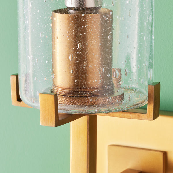 Pooky - Frank Wall Light - Brass And Glass