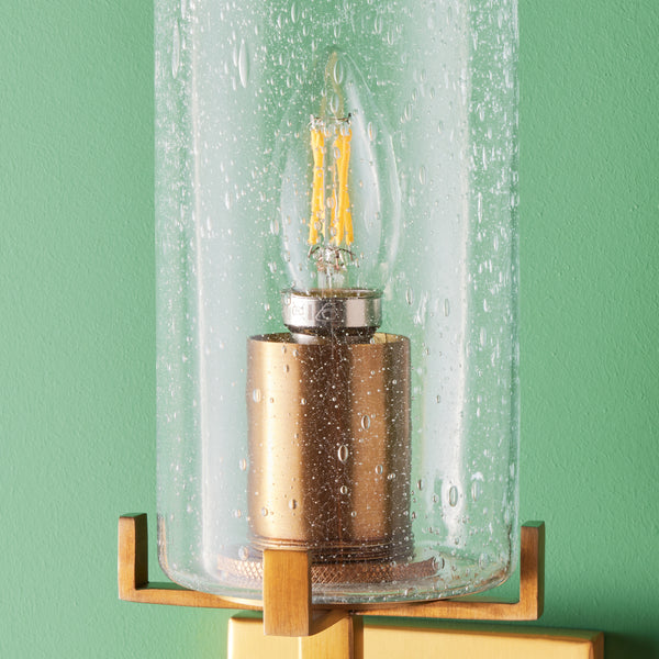 Pooky - Frank Wall Light - Brass And Glass
