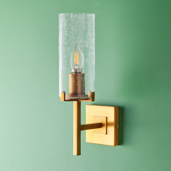 Pooky - Frank Wall Light - Brass And Glass