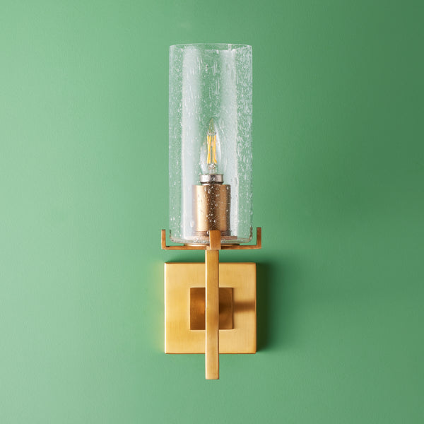 Pooky - Frank Wall Light - Brass And Glass