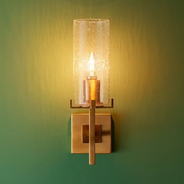 Pooky - Frank Wall Light - Brass And Glass