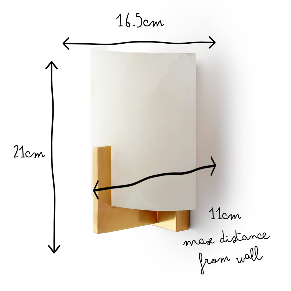Pooky - Franklyn Wall Light - Brass and Alabaster