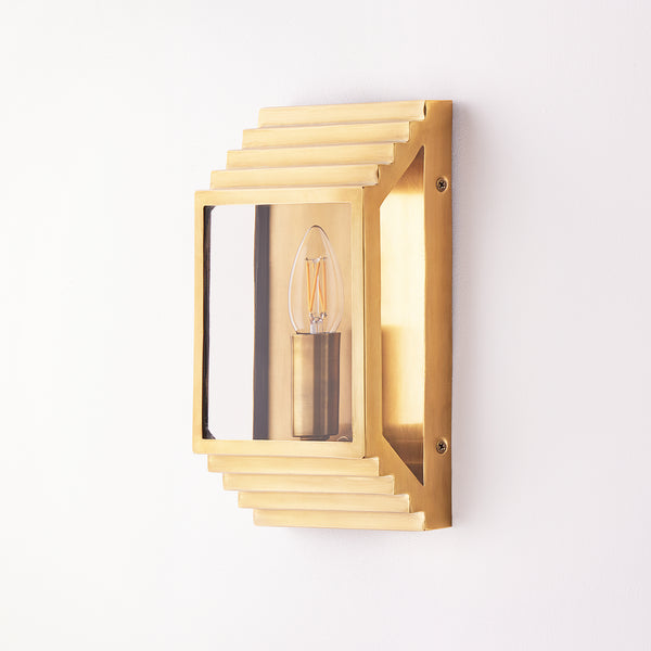 Pooky - Hayle Ip44 Exterior Wall Light - Antiqued Brass