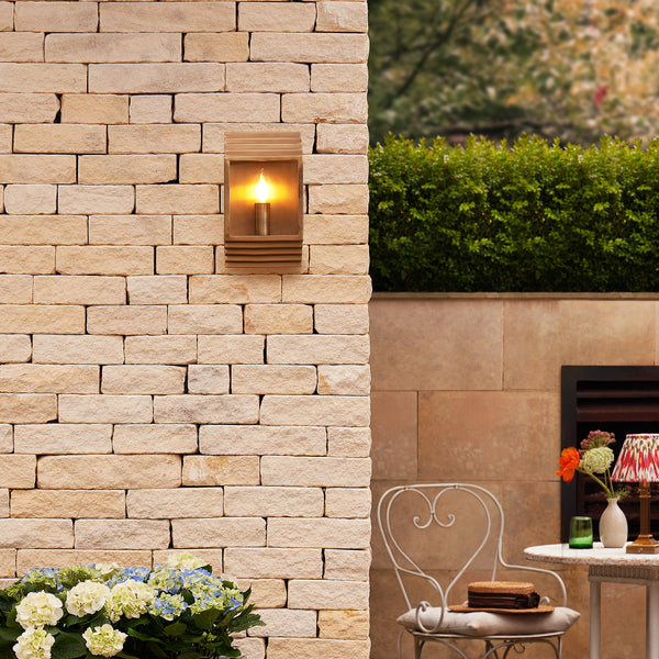 Pooky - Hayle Ip44 Exterior Wall Light - Antiqued Brass