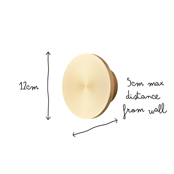 Pooky - Helios Ip44 Wall Light - Smaller - Brushed Gold Aluminium